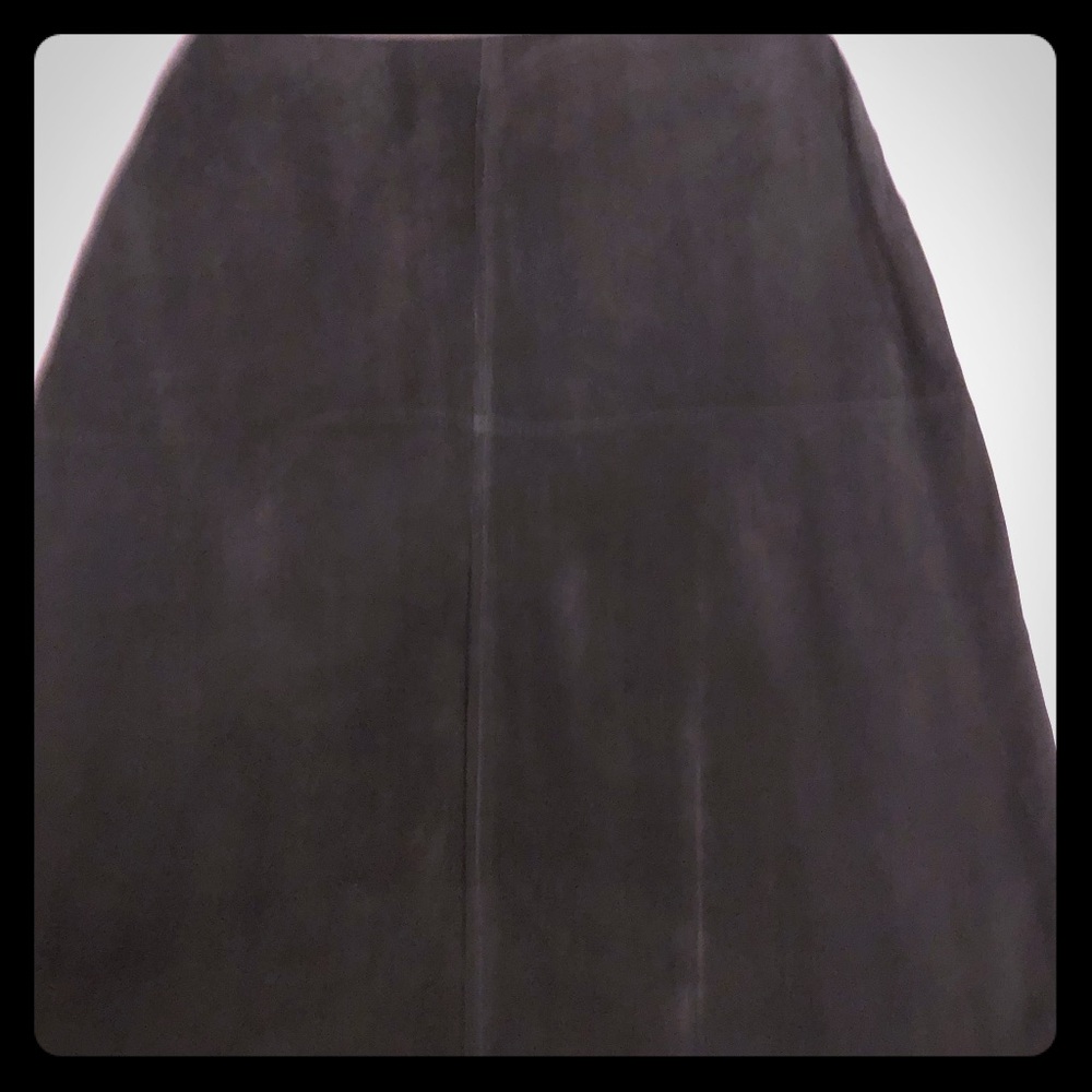 Vintage Black genuine suede pencil skirt